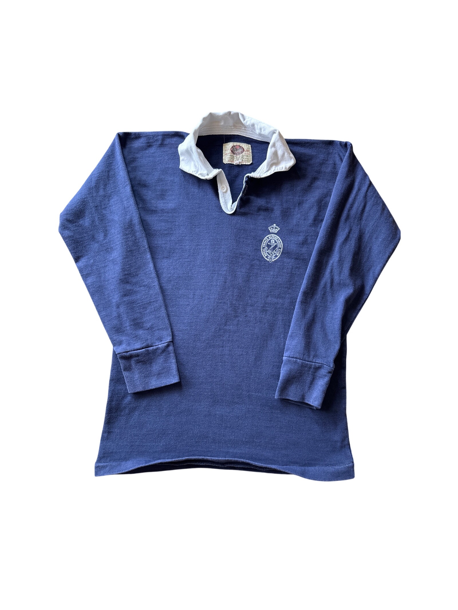 Vintage Prince Alfred Yacht Club Classic Australian Made Small Navy Rugby Jersey